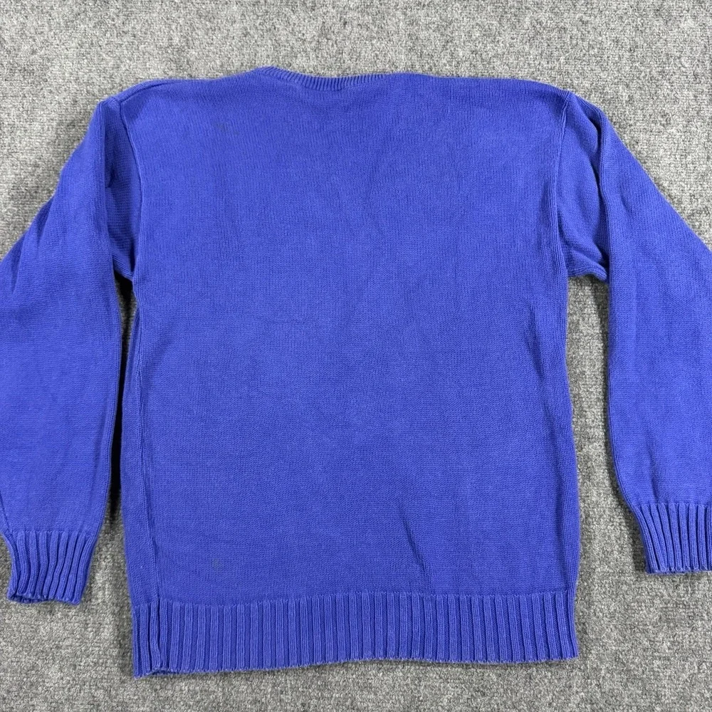 Vintage Donald Duck Sweater Medium Blue Tonal Disney Mickey Co 90s